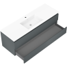 Mexen Orio fürdőszobai szekrény 140 cm mosdóval Otis, 2 fiók, grafit matt/fehér matt - 91A10-14047-2-BFF66-W18M01