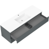 Mexen Orio fürdőszobai szekrény 140 cm mosdóval Otis, 2 fiók, grafit matt/fehér matt - 91A10-14047-2-BFF66-W18M01