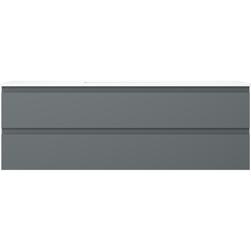 Mexen Orio dulap baie 140 cm cu lavoar Otis, 2 sertare, grafit mat/alb mat - 91A10-14047-2-BFF66-W18M01