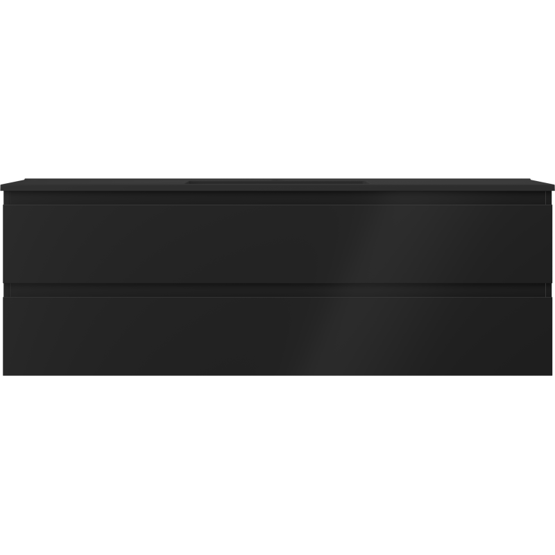 Mexen Orio dulap de baie 140 cm cu chiuvetă Otis, 2 sertare, negru mat - 91A10-14047-2-BFF71-W18M71