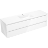 Mexen Orio dulap baie 160 cm cu lavoar Otis, 2 sertare, alb lucios - 91A10-16047-2-BFF00-W18M00