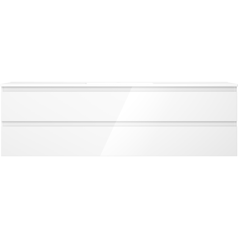 Mexen Orio fürdőszobai szekrény 160 cm Mosdóval Otis, 2 fiók, fényes fehér - 91A10-16047-2-BFF00-W18M00