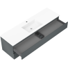 Mexen Orio dulap baie 160 cm cu chiuvetă Otis, 2 sertare, grafit mat/alb mat - 91A10-16047-2-BFF66-W18M01