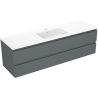 Mexen Orio dulap baie 160 cm cu lavoar Otis, 2 sertare, grafit mat/alb mat - 91A10-16047-2-BFF66-W18M01