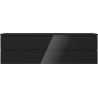 Mexen Orio dulap de baie 160 cm cu lavoar Otis, 2 sertare, negru lucios/negru mat - 91A10-16047-2-BFF70-W18M71