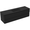 Mexen Orio dulap baie de 160 cm cu chiuvetă Otis, 2 sertare, negru mat - 91A10-16047-2-BFF71-W18M71