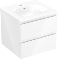 Mexen Orio dulap de baie 50 cm cu lavoar Vela, 2 sertare, alb lucios - 91A10-05047-2-BFF00-W23M00