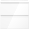 Mexen Orio dulap de baie 50 cm cu lavoar Vela, 2 sertare, alb lucios - 91A10-05047-2-BFF00-W23M00