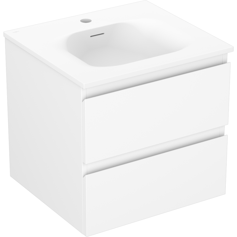 Mexen Orio dulap baie 50 cm cu chiuvetă Vela, 2 sertare, alb mat - 91A10-05047-2-BFF01-W23M01