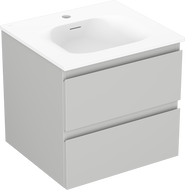 Mexen Orio dulap de baie 50 cm cu lavoar Vela, 2 sertare, gri mat/alb mat - 91A10-05047-2-BFF62-W23M01