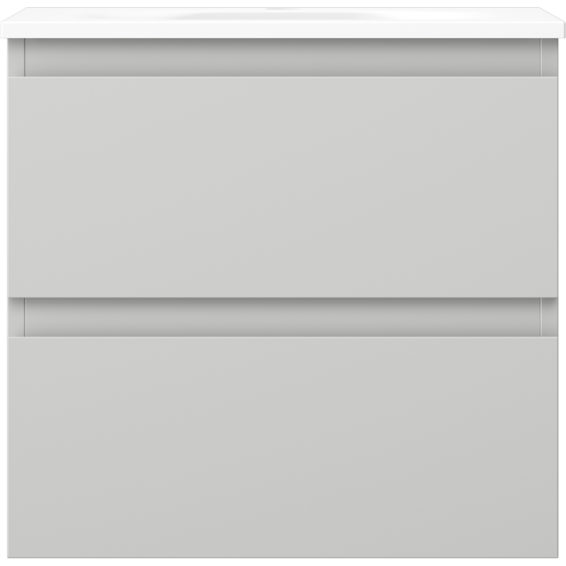 Mexen Orio 50 cm-es fürdőszobaszekrény Vela mosdóval, 2 fiókos, szürke matt/fehér matt - 91A10-05047-2-BFF62-W23M01