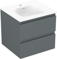 Mexen Orio dulap baie 50 cm cu lavoar Vela, 2 sertare, grafit mat/alb mat - 91A10-05047-2-BFF66-W23M01