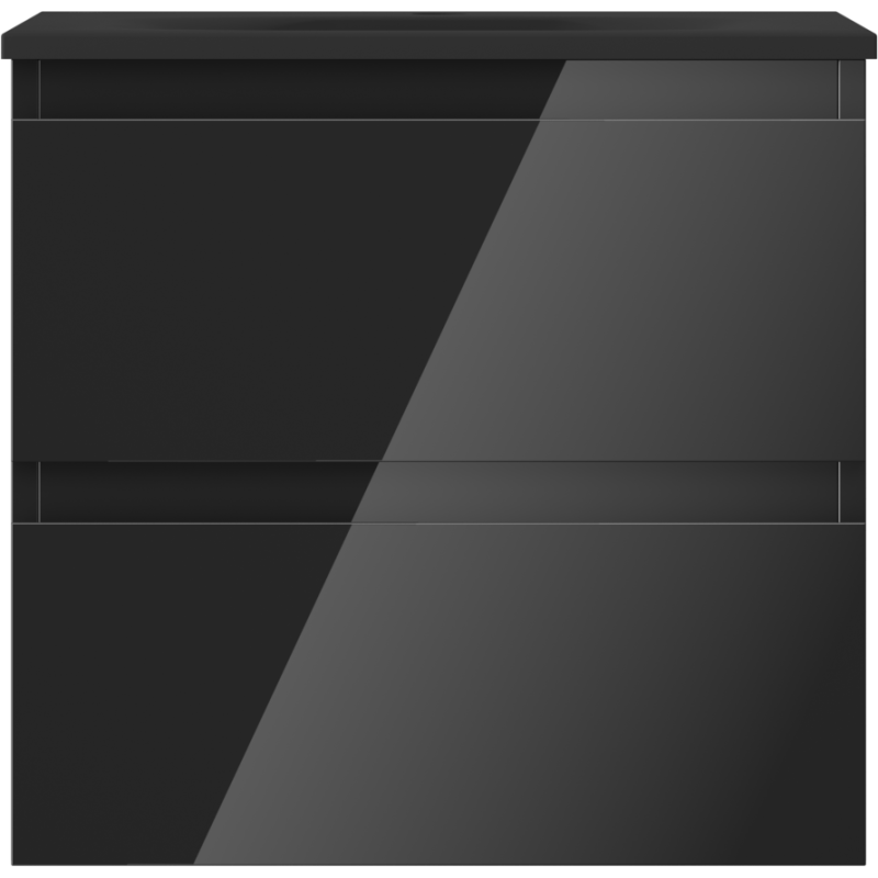 Mexen Orio dulap de baie 50 cm cu chiuvetă Vela, 2 sertare, negru lucios/negru mat - 91A10-05047-2-BFF70-W23M71