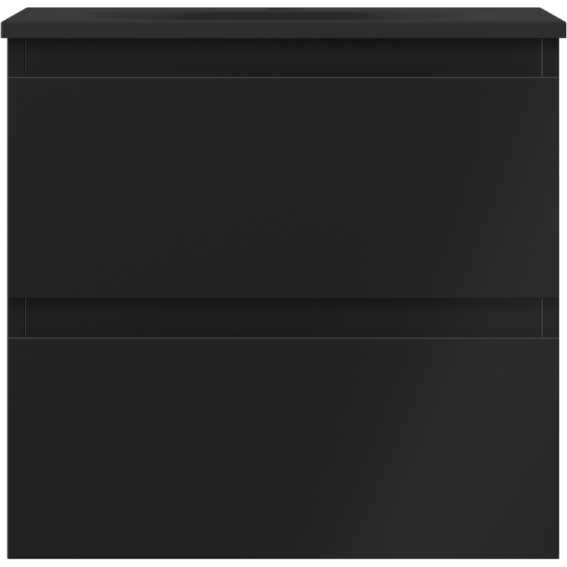 Mexen Orio fürdőszobaszekrény 50 cm-es Vela mosdóval, 2 fiók, fekete matt - 91A10-05047-2-BFF71-W23M71