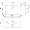 Mexen Orio 60 cm-es fürdőszobaszekrény Vela mosdóval, 2 fiók, fehér fényes - 91A10-06047-2-BFF00-W23M00