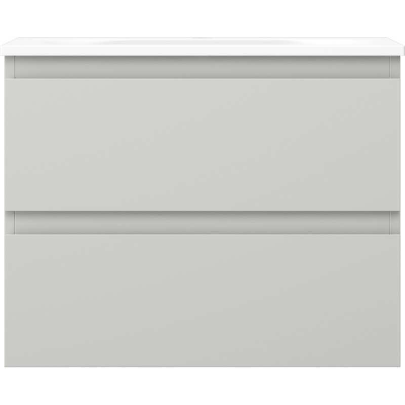 Mexen Orio fürdőszobai szekrény 60 cm-es Vela mosdóval, 2 fiók, szürke matt/fehér matt - 91A10-06047-2-BFF62-W23M01