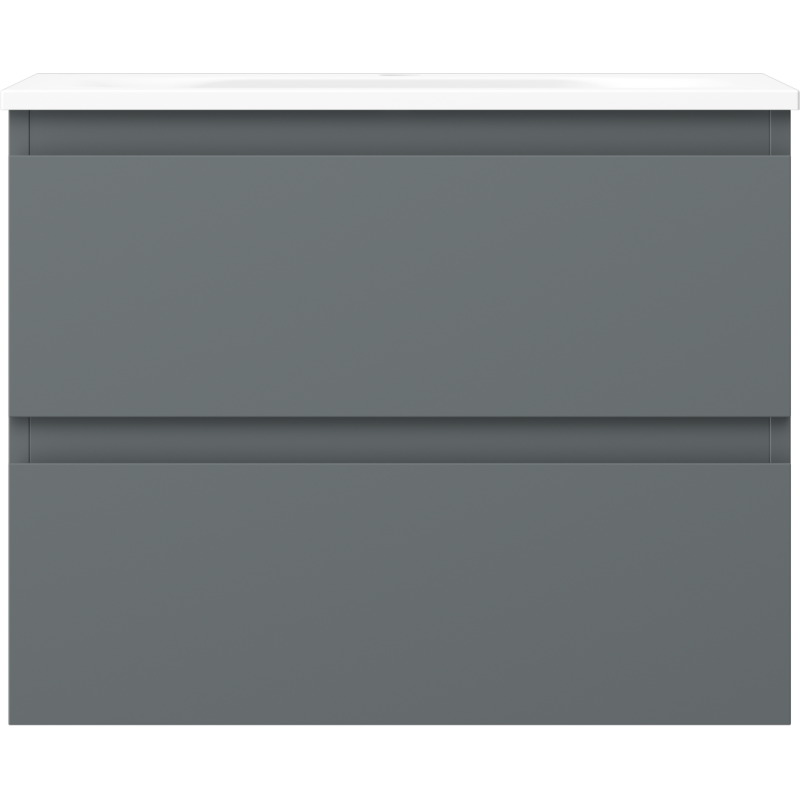 Mexen Orio 60 cm-es fürdőszobaszekrény Vela mosdóval, 2 fiók, grafit matt/fehér matt - 91A10-06047-2-BFF66-W23M01