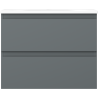 Mexen Orio dulap baie 60 cm cu chiuvetă Vela, 2 sertare, grafit mat/alb mat - 91A10-06047-2-BFF66-W23M01