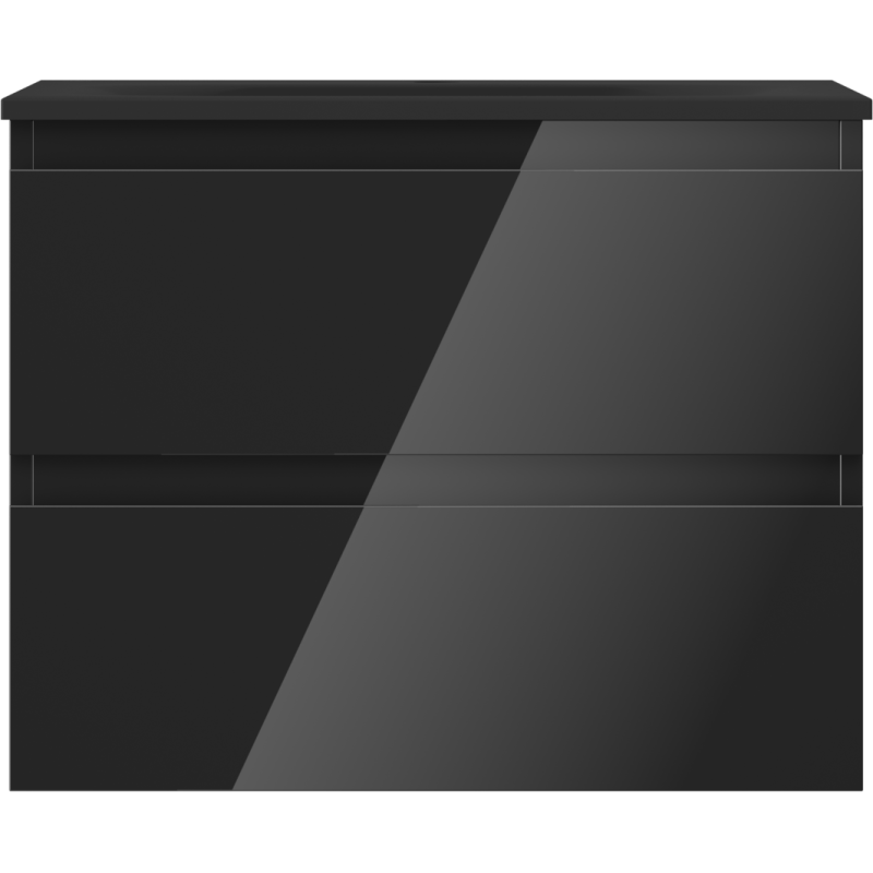 Mexen Orio dulap baie 60 cm cu lavoar Vela, 2 sertare, negru lucios/negru mat - 91A10-06047-2-BFF70-W23M71