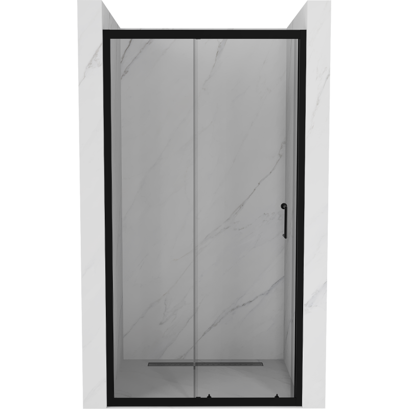 Mexen Apia ușă de duș culisantă 140 cm, transparent, Neagră - 845-140-000-70-00