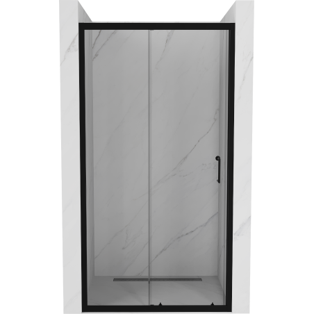 Mexen Apia ușă de duș culisantă 140 cm, transparent, Neagră - 845-140-000-70-00