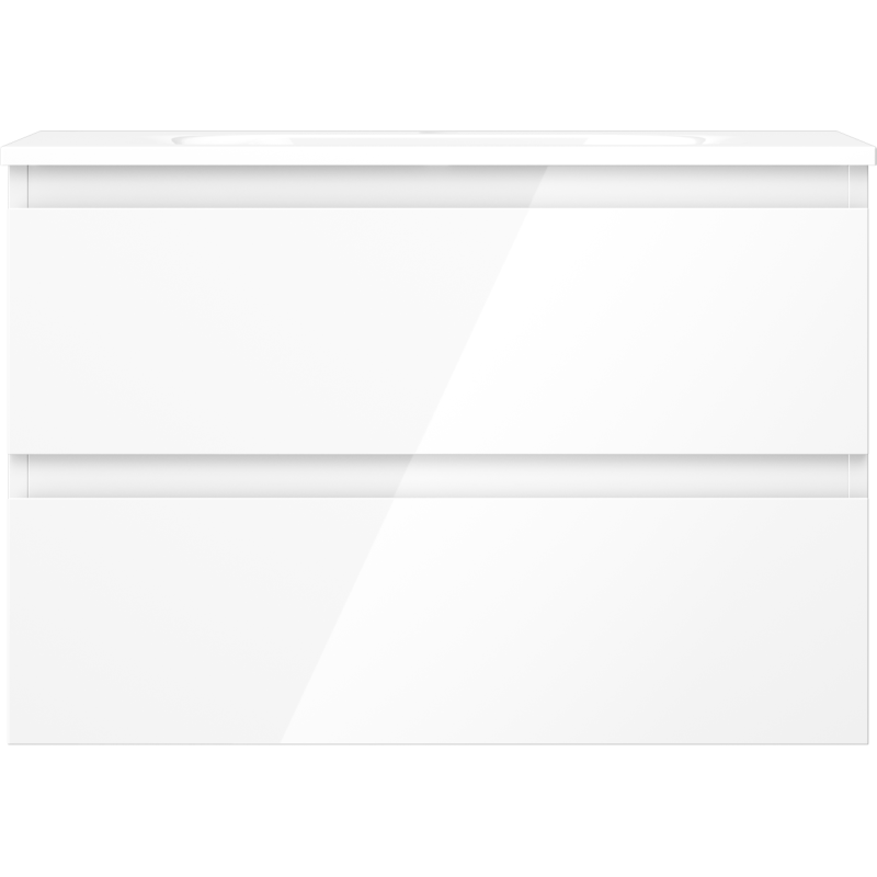 Mexen Orio dulap baie 70 cm cu lavoar Vela, 2 sertare, alb lucios - 91A10-07047-2-BFF00-W23M00