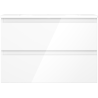 Mexen Orio dulap baie 70 cm cu lavoar Vela, 2 sertare, alb lucios - 91A10-07047-2-BFF00-W23M00