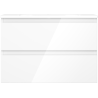 Mexen Orio dulap de baie 70 cm cu lavoar Vela, 2 sertare, alb lucios - 91A10-07047-2-BFF00-W23M00