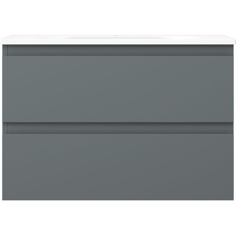 Mexen Orio dulap baie 70 cm cu lavoar Vela, 2 sertare, grafit mat/alb mat - 91A10-07047-2-BFF66-W23M01