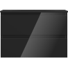 Mexen Orio dulap baie 70 cm cu lavoar Vela, 2 sertare, negru lucios/negru mat - 91A10-07047-2-BFF70-W23M71