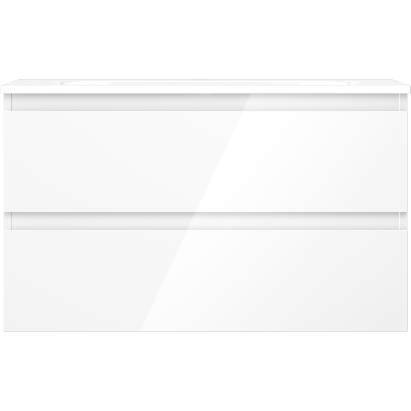 Mexen Orio dulap baie 80 cm cu chiuvetă Vela, 2 sertare, alb lucios - 91A10-08047-2-BFF00-W23M00