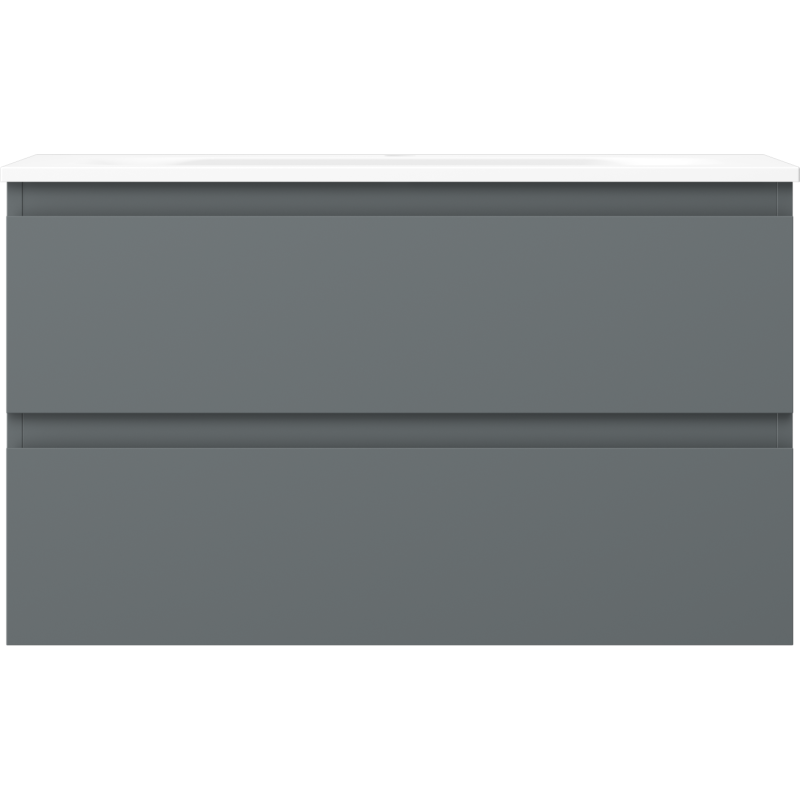 Mexen Orio dulap baie 80 cm cu chiuvetă Vela, 2 sertare, grafit mat/alb mat - 91A10-08047-2-BFF66-W23M01