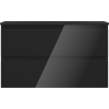 Mexen Orio dulap de baie 80 cm cu lavoar Vela, 2 sertare, negru lucios/negru mat - 91A10-08047-2-BFF70-W23M71