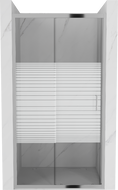 Mexen Apia 105 cm-es tolóajtós zuhanyajtó, csíkos, króm - 845-105-000-01-20