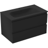 Mexen Orio dulap baie 80 cm cu lavoar Vela, 2 sertare, negru mat - 91A10-08047-2-BFF71-W23M71