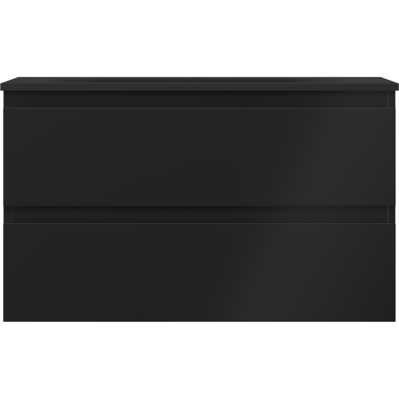 Mexen Orio dulap baie 80 cm cu lavoar Vela, 2 sertare, negru mat - 91A10-08047-2-BFF71-W23M71