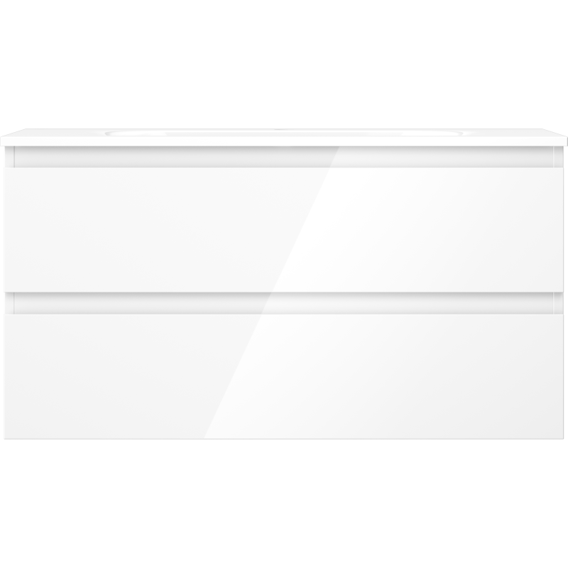 Mexen Orio dulap baie 90 cm cu lavoar Vela, 2 sertare, alb lucios - 91A10-09047-2-BFF00-W23M00