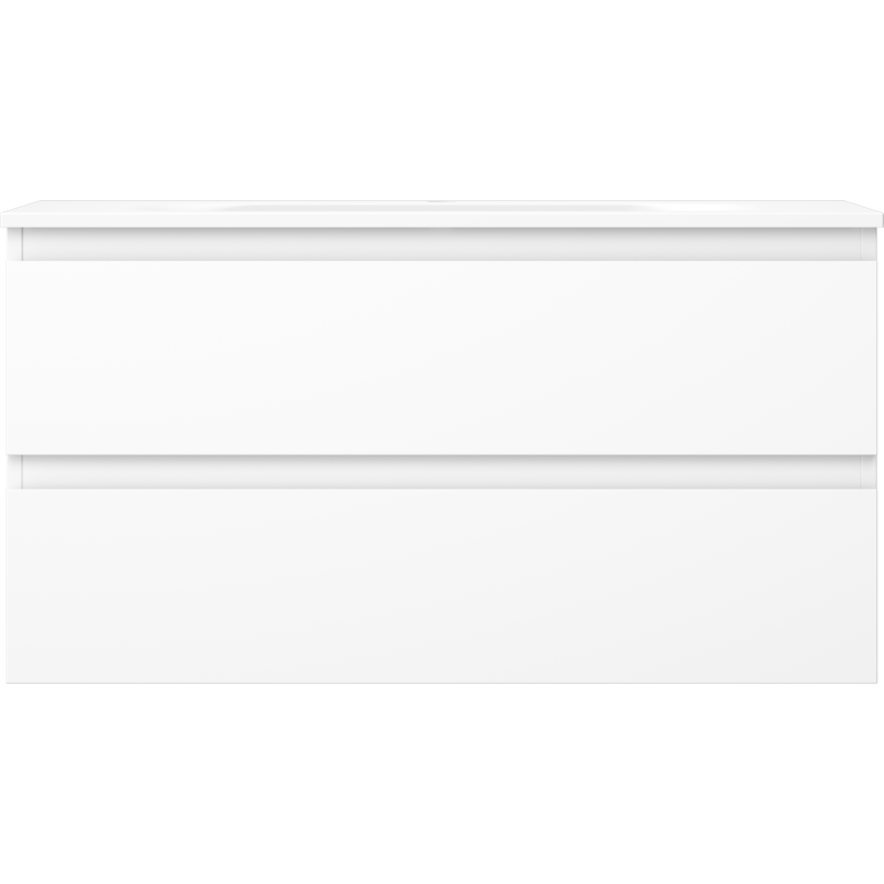 Mexen Orio fürdőszoba szekrény 90 cm Vela mosdóval, 2 fiók, fehér matt - 91A10-09047-2-BFF01-W23M01