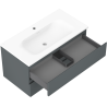 Mexen Orio dulap de baie 90 cm cu lavoar Vela, 2 sertare, grafit mat/alb mat - 91A10-09047-2-BFF66-W23M01