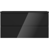 Mexen Orio dulap baie 90 cm cu chiuvetă Vela, 2 sertare, negru lucios/negru mat - 91A10-09047-2-BFF70-W23M71