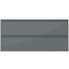 Dulap baie Mexen Orio 100 cm cu lavoar Vela, 2 sertare, grafit mat/alb mat - 91A10-10047-2-BFF66-W23M01