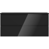 Mexen Orio dulap baie 100 cm cu chiuvetă Vela, 2 sertare, negru lucios/mat negru - 91A10-10047-2-BFF70-W23M71