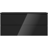 Mexen Orio dulap baie 100 cm cu lavoar Vela, 2 sertare, negru lucios/negru mat - 91A10-10047-2-BFF70-W23M71