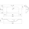 Mexen Orio dulap baie 100 cm cu lavoar Vela, 2 sertare, negru lucios/negru mat - 91A10-10047-2-BFF70-W23M71