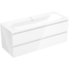 Mexen Orio dulap baie 120 cm cu lavoar Vela, 2 sertare, alb lucios - 91A10-12047-2-BFF00-W23M00