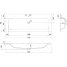 Mexen Orio dulap baie 120 cm cu lavoar Vela, 2 sertare, alb mat - 91A10-12047-2-BFF01-W23M01