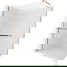 Mexen Kioto+ perete de duș cu raft și cuier 70 x 200 cm, Înghețat 8 mm, Roz-auriu - 800-070-121-60-30