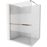 Mexen Kioto+ zuhanyfal polccal Walk-in 70 x 200 cm, átlátszó/zúzmarás, rózsaarany - 800-070-121-60-35