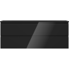 Mexen Orio dulap de baie 120 cm cu lavoar Vela, 2 sertare, negru lucios/negru mat - 91A10-12047-2-BFF70-W23M71