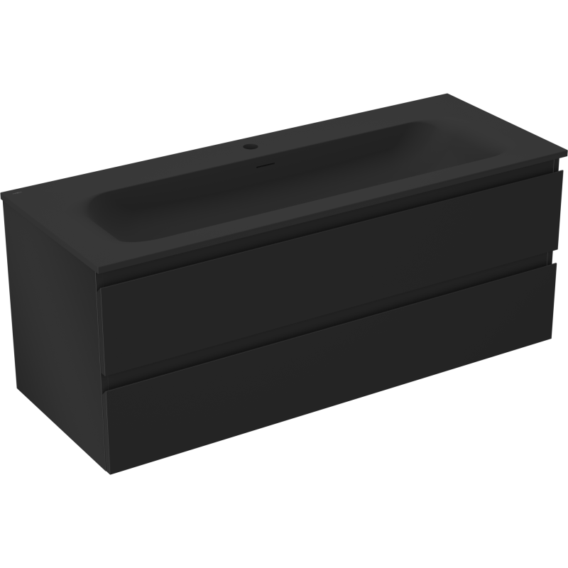 Mexen Orio dulap baie 120 cm cu chiuvetă Vela, 2 sertare, negru mat - 91A10-12047-2-BFF71-W23M71